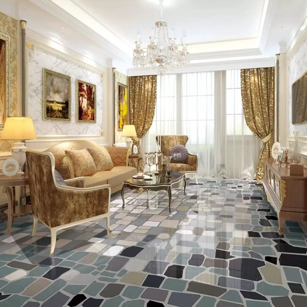 Modern floor geometric