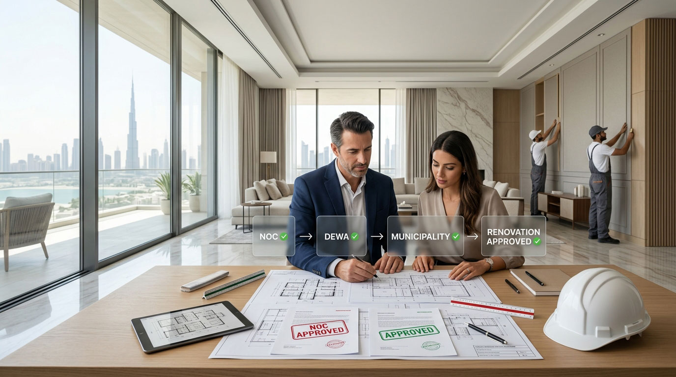 Renovation Permits & Regulations in Dubai: NOC, DEWA & Dubai Municipality Approvals Explained (2026)